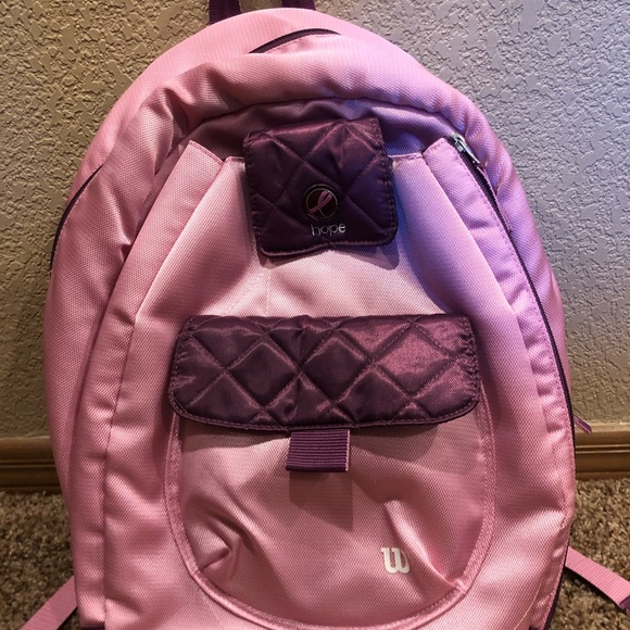 pink wilson tennis bag